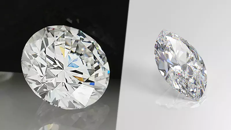 natural diamond and lab grown diamond gem