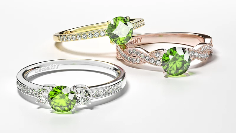 Peridot Engagement Ring