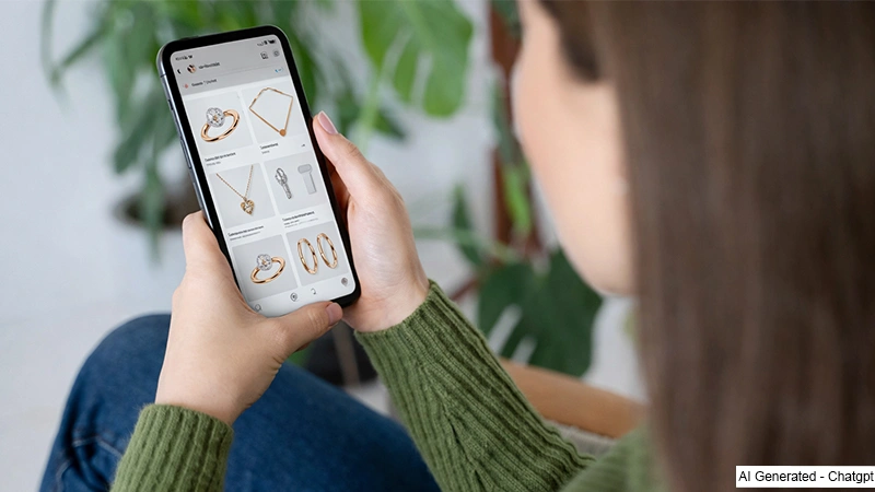 Girl surfing on phone