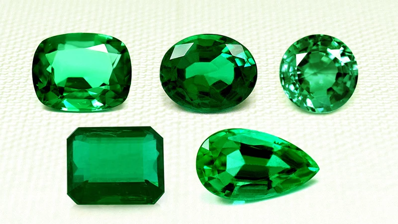 emeralds in different cuts