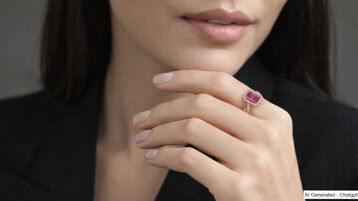 Oversized Cocktail Ring with Tourmaline and Diamond
