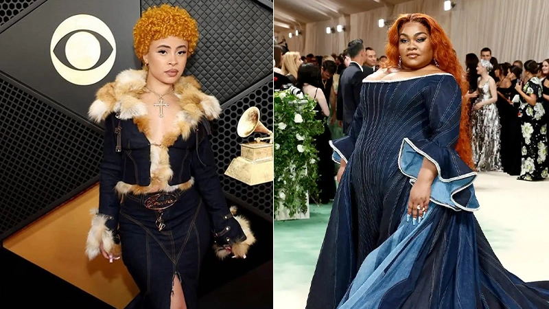 Ice Spice and Da'Vine Joy Randolph at red carpet