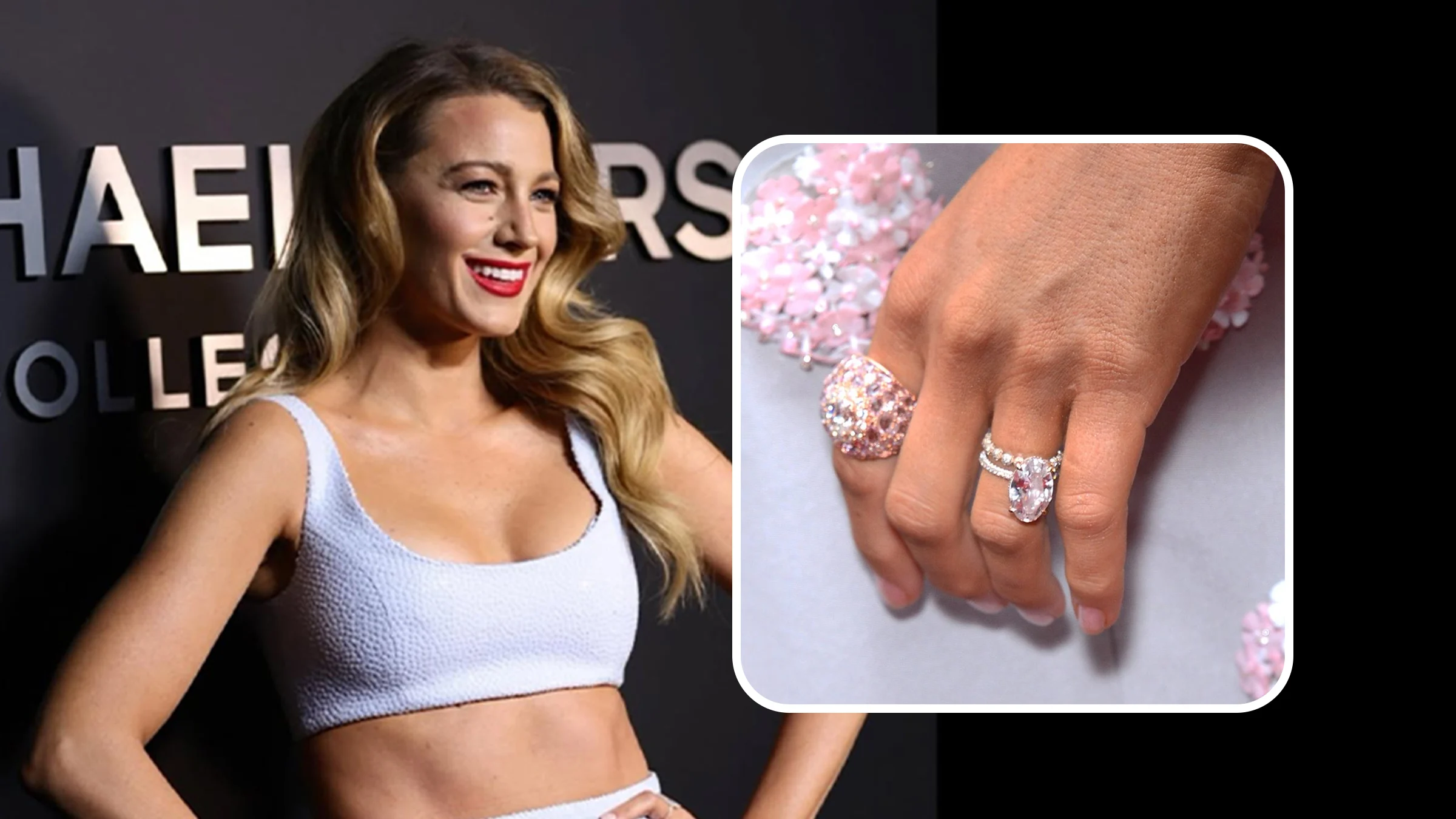 Blake Lively and her solitaire ring