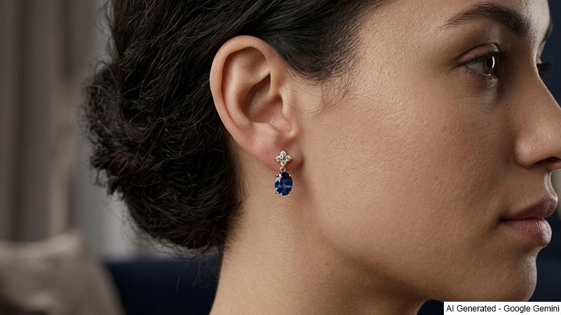 blue sapphire drop earrings