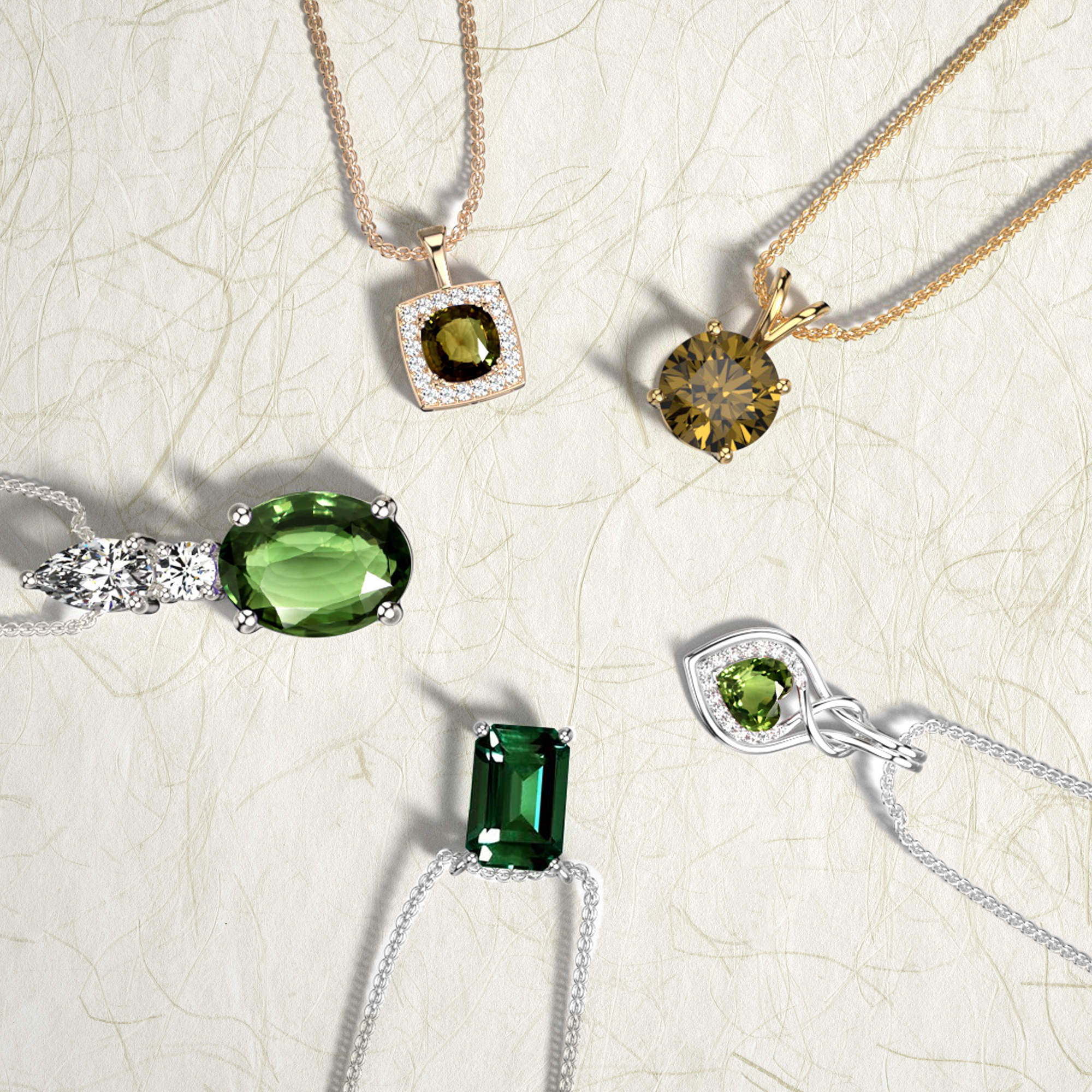 June Birthstone pendants
