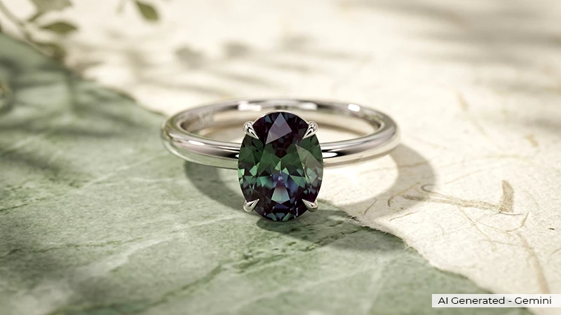 Solitaire Alexandrite Ring