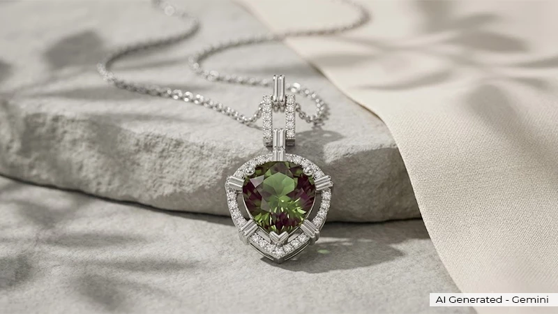 Buckle Drop Alexandrite Pendant