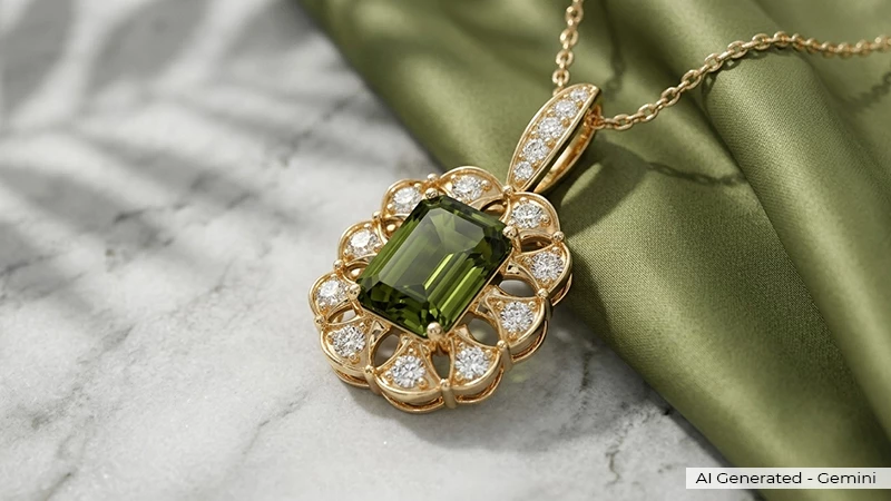 Frame Halo Alexandrite Pendant