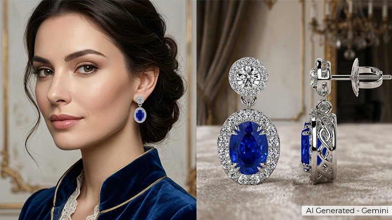 Sapphire earrings