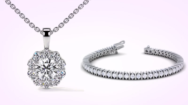 lab created diamond pendant bracelets