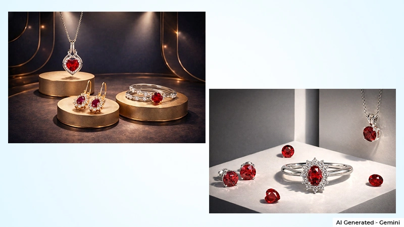 ruby jewelry set