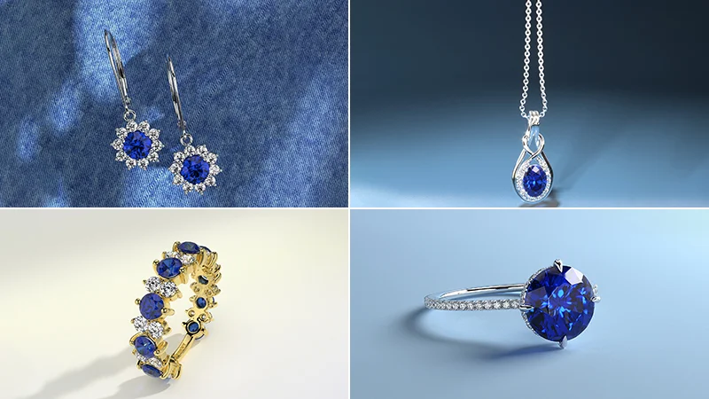 lab grown sapphire jewelry