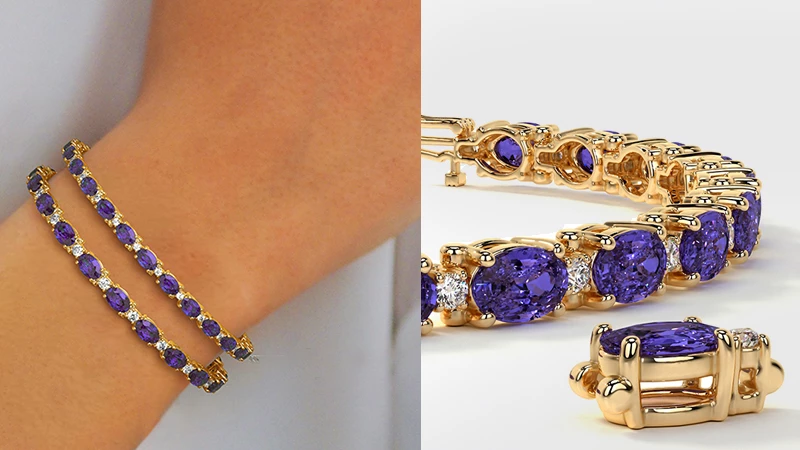 Tanzanite & Diamond Bracelet