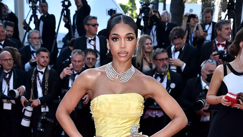 Lori Harvey Hits Cannes Red Carpet in Yellow Gown, Tons of Diamonds