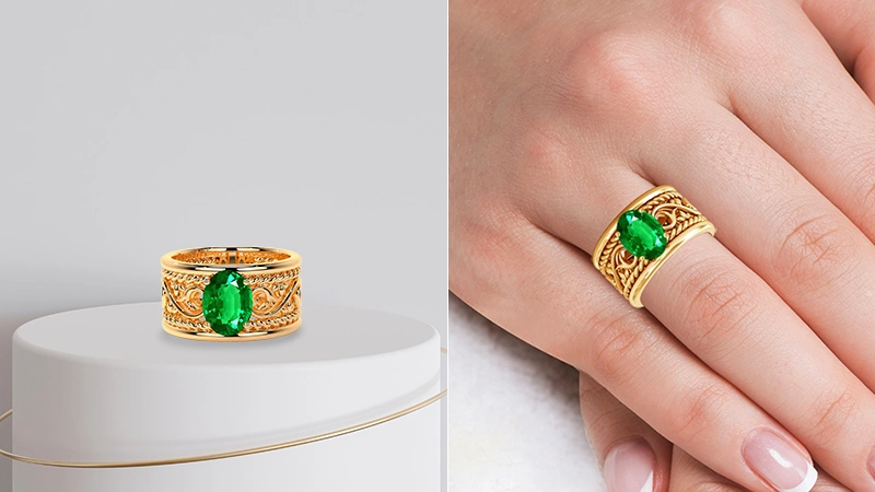 Emerald Vintage Ring