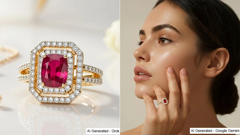 Ruby Double Halo Setting