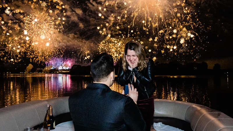 Disneyland proposal idea - A Romantic Firework Cruise 