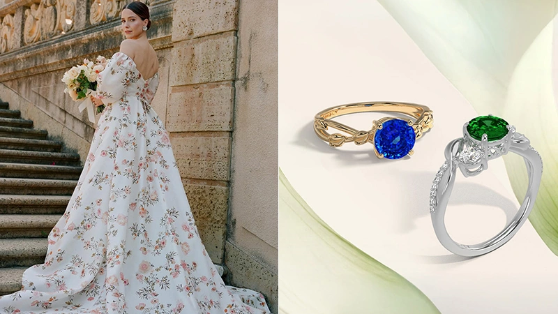 floral bridal jewelry