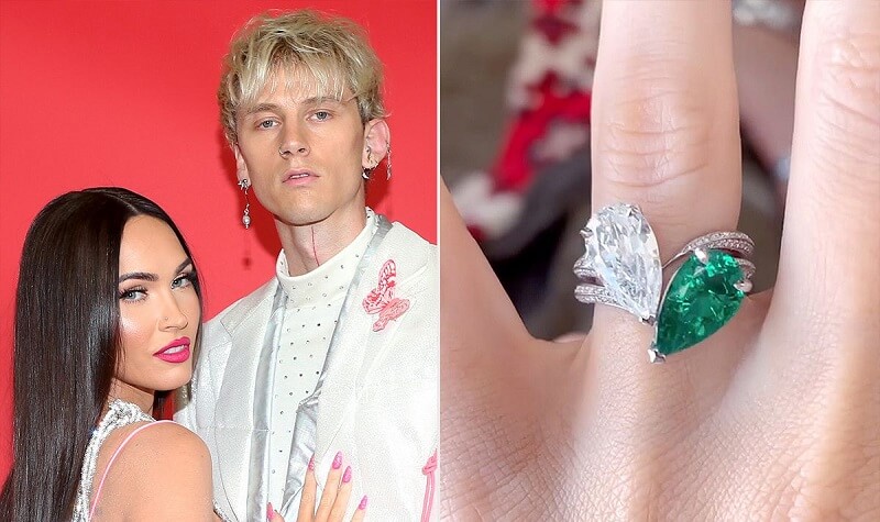 Megan Fox Emerald Engagement Ring