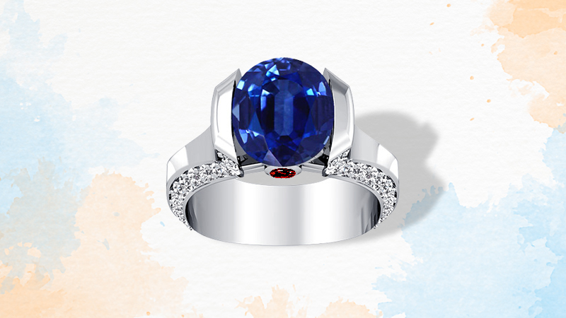 Custom Blue sapphire ring