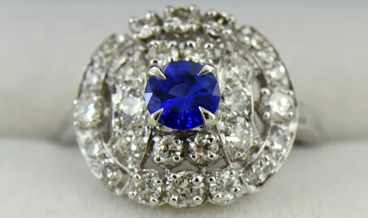 Round Sapphire Cocktail Ring