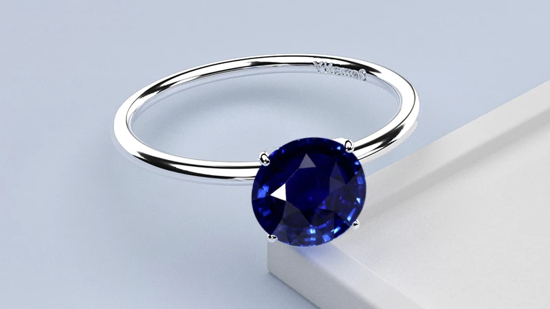 Sapphire Solitaire Ring