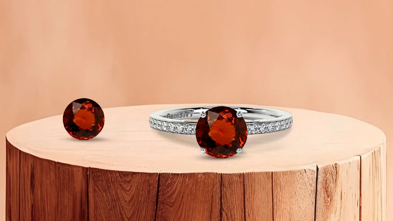 Garnet Engagement Ring