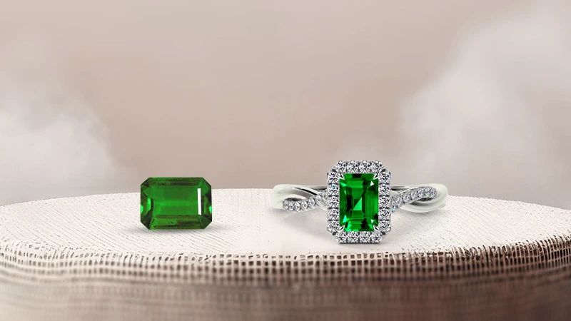 Emerald engagement ring