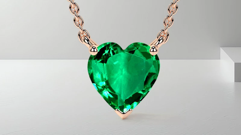 heart-shaped alexandrite pendant