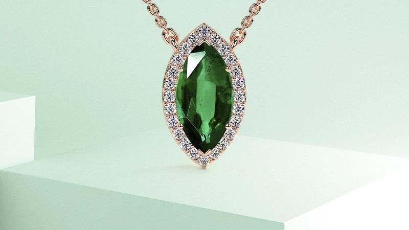 Sleek Emerald Pendant