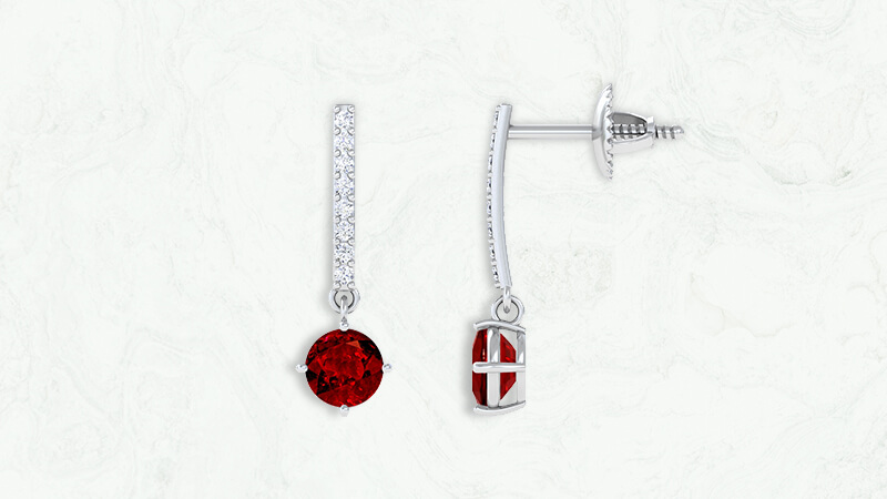 Ruby Dangle Earrings