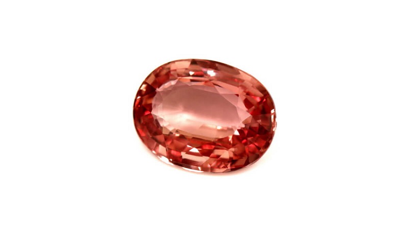 Natural Padparadscha sapphire Oval shaped gemstone
