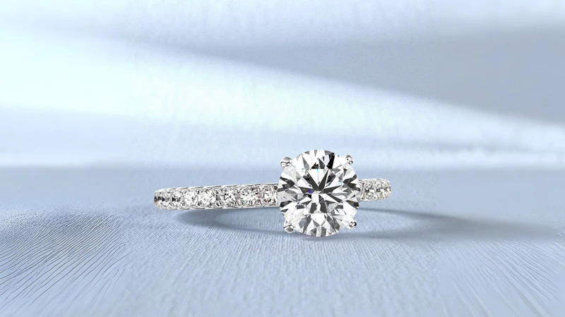 Petal Diamond Engagement Ring