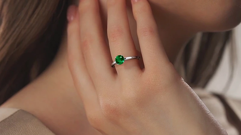 Emerald Solitaire Ring