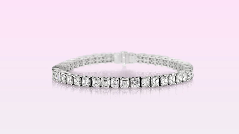 Asscher diamond bracelet of GemsNY