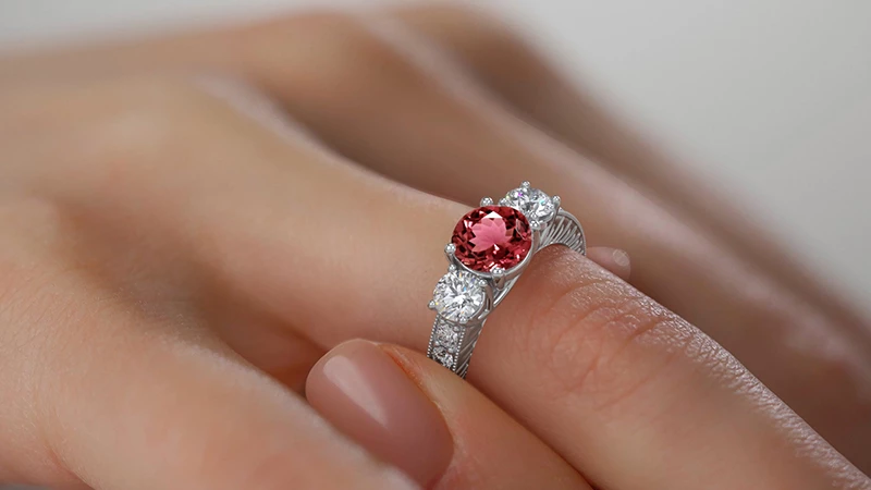 three stones engagement ring