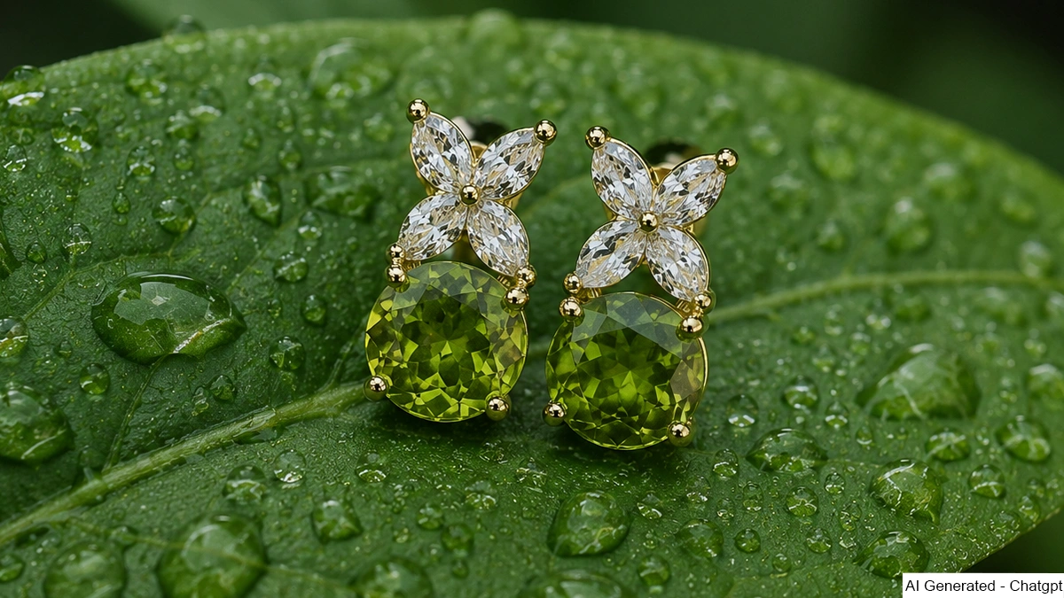 Peridot Stud Earrings