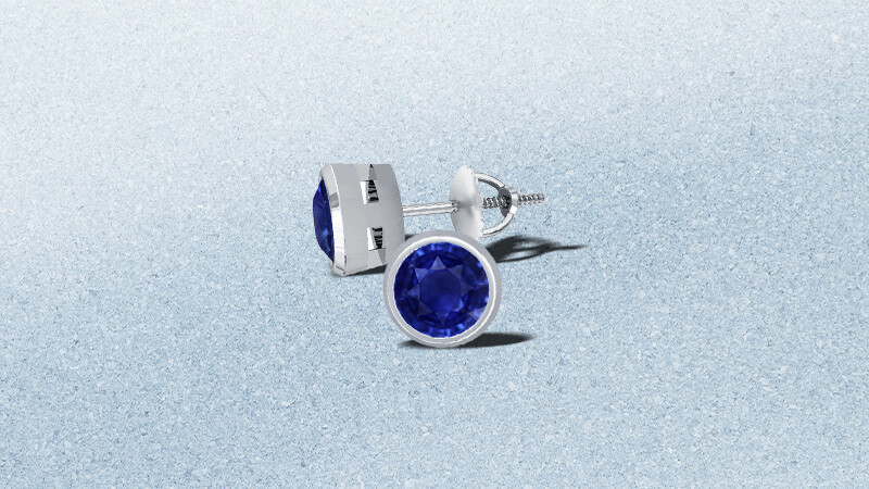 Sapphire Earrings Studs