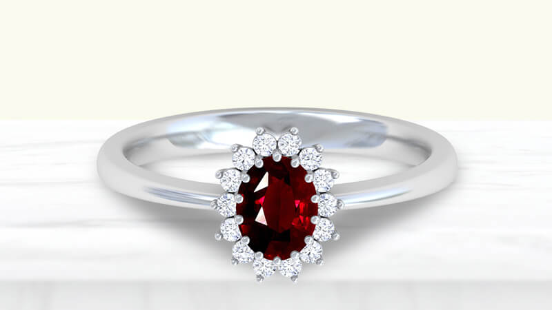 Princess Diana Replica Ruby Ring