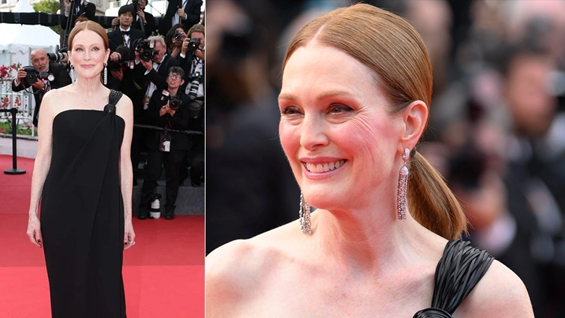 Julianne Moore's diamond earrings