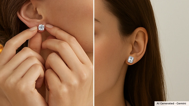 diamond stud earrings