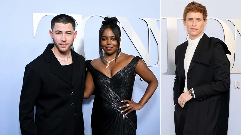 Nick Jonas and Adrienne Warren, Eddie Redmayne’s look from Tony Awards