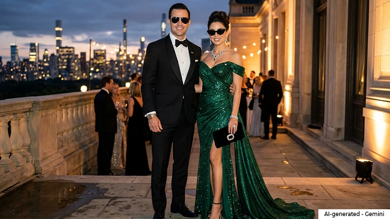 man and woman wearing jewelry