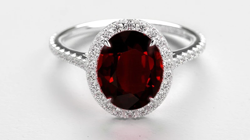  red spinel ring