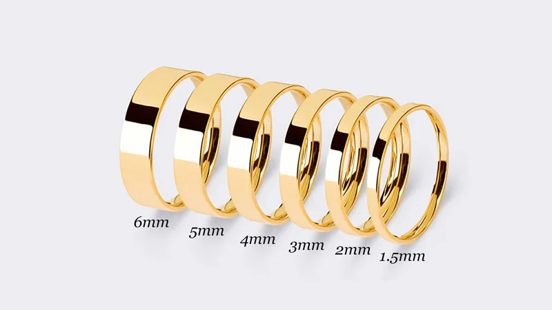 different sizes of ring from small to big