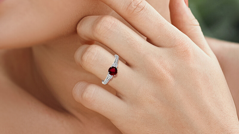 Vintage Inspired Ruby Engagement Ring