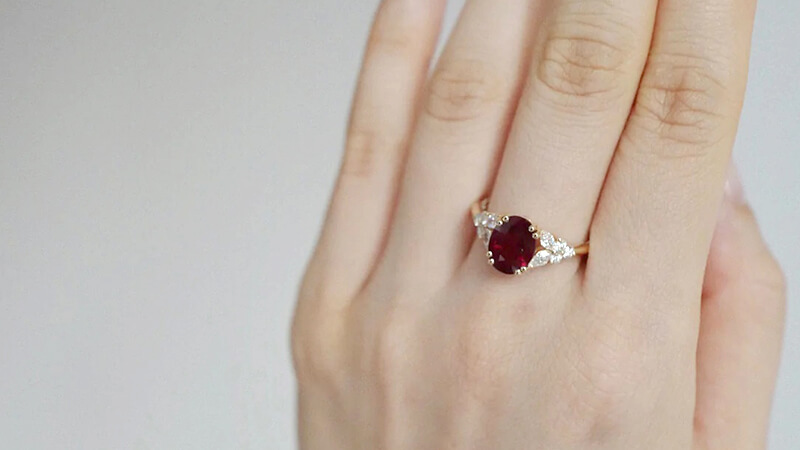 Unique Ruby Engagement Ring
