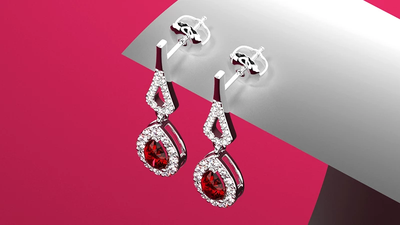 Ruby Earring