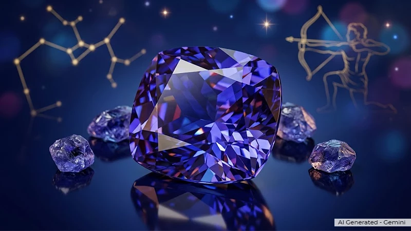 birthstone for Sagittarius is tanzanite