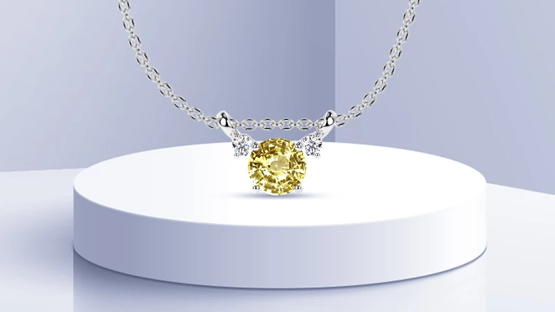 yellow sapphire pendant